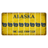 Alaska The Last Frontier Cut License Plate Strips (Set of 8) Pumpkin