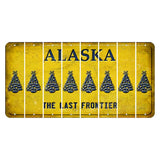 Alaska The Last Frontier Cut License Plate Strips (Set of 8) Christmas Tree