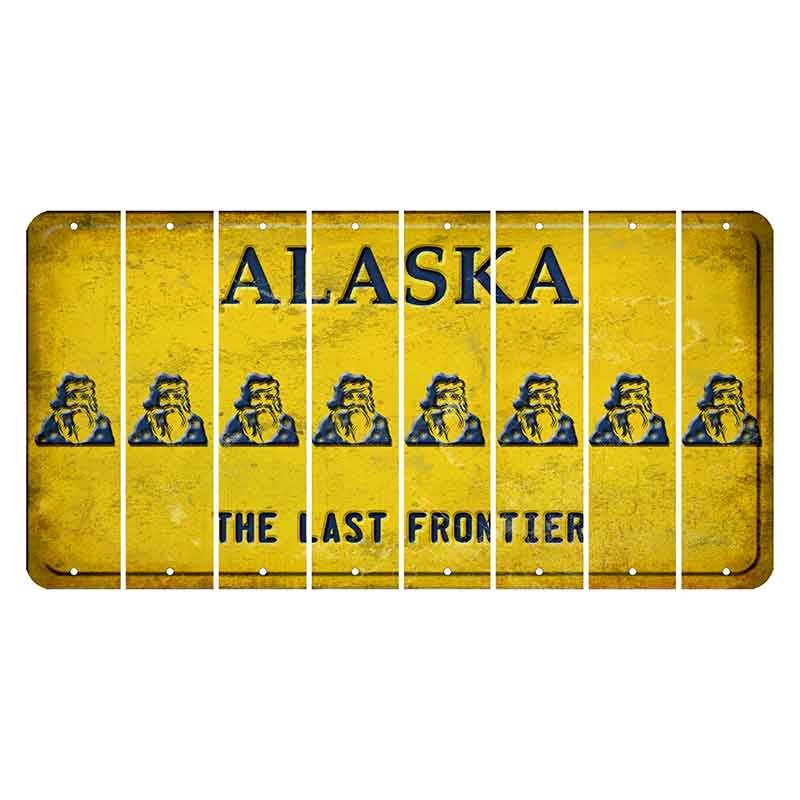 Alaska The Last Frontier Cut License Plate Strips (Set of 8) Santa Claus