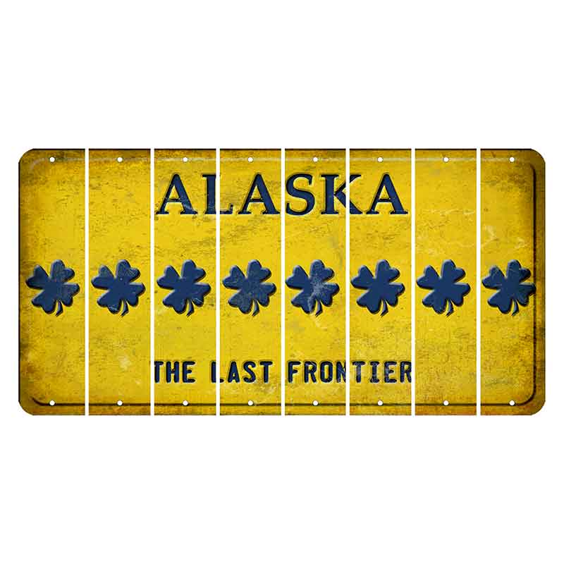 Alaska The Last Frontier Cut License Plate Strips (Set of 8) Shamrock