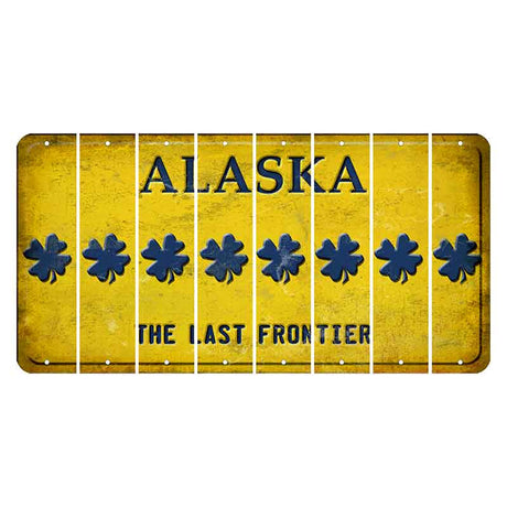 Alaska The Last Frontier Cut License Plate Strips (Set of 8) Shamrock