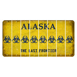 Alaska The Last Frontier Cut License Plate Strips (Set of 8) Radioactive