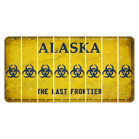 Alaska The Last Frontier Cut License Plate Strips (Set of 8) Radioactive