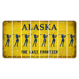 Alaska The Last Frontier Cut License Plate Strips (Set of 8) Female Golfer