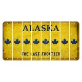 Alaska The Last Frontier Cut License Plate Strips (Set of 8) Maple Leaf