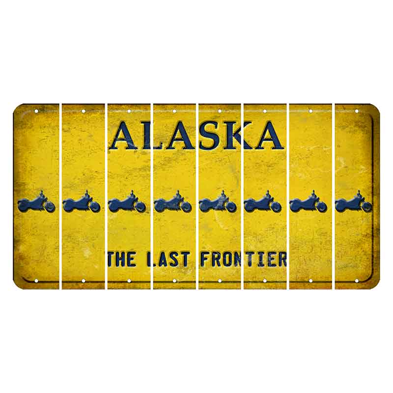 Alaska The Last Frontier Cut License Plate Strips (Set of 8) Motorcycle