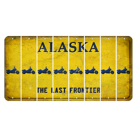 Alaska The Last Frontier Cut License Plate Strips (Set of 8) Motorcycle