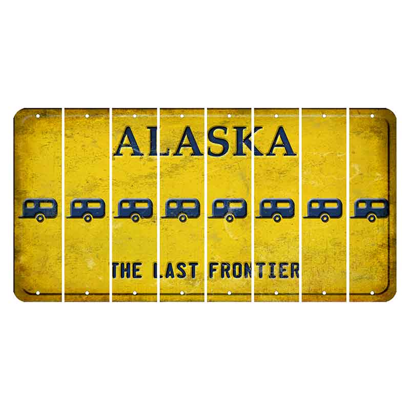 Alaska The Last Frontier Cut License Plate Strips (Set of 8) Trailer