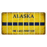 Alaska The Last Frontier Cut License Plate Strips (Set of 8) State Flag