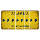Alaska The Last Frontier Cut License Plate Strips (Set of 8) State Silhouette