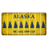 Alaska The Last Frontier Cut License Plate Strips (Set of 8) Pine Tree
