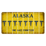 Alaska The Last Frontier Cut License Plate Strips (Set of 8) Caduceus