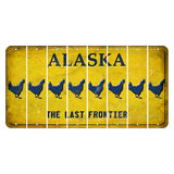 Alaska The Last Frontier Cut License Plate Strips (Set of 8) Chicken