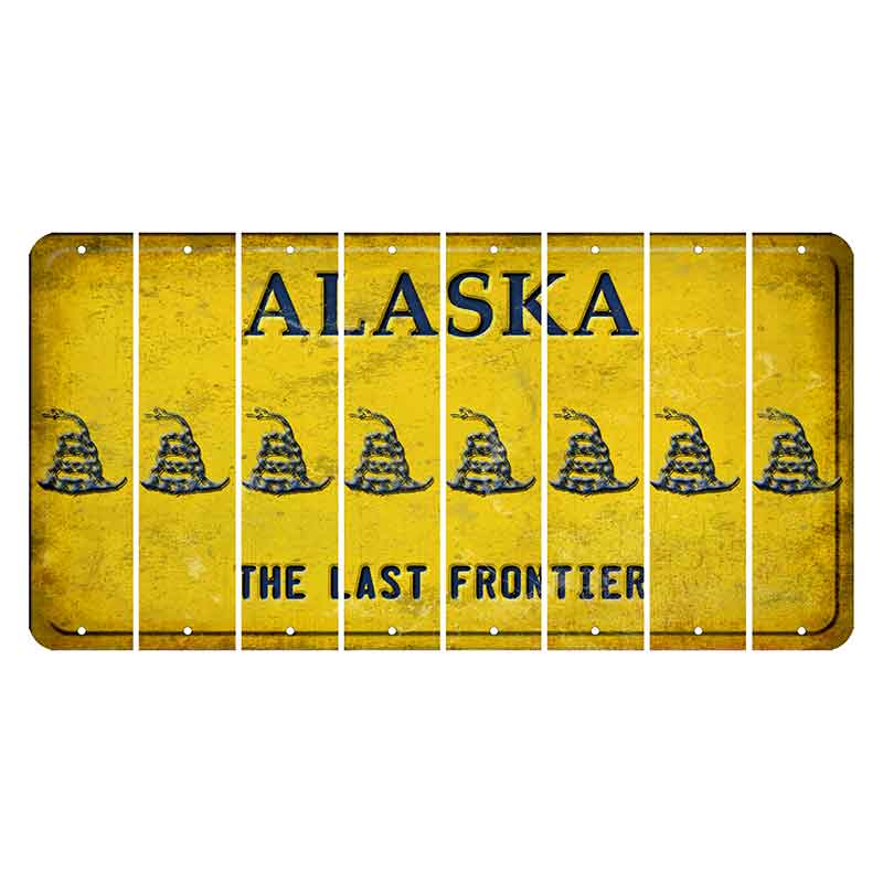 Alaska The Last Frontier Cut License Plate Strips (Set of 8) Gadsden