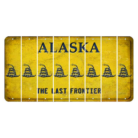 Alaska The Last Frontier Cut License Plate Strips (Set of 8) Gadsden
