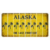 Alaska The Last Frontier Cut License Plate Strips (Set of 8) Palm Trees