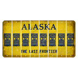 Alaska The Last Frontier Cut License Plate Strips (Set of 8) Tiki