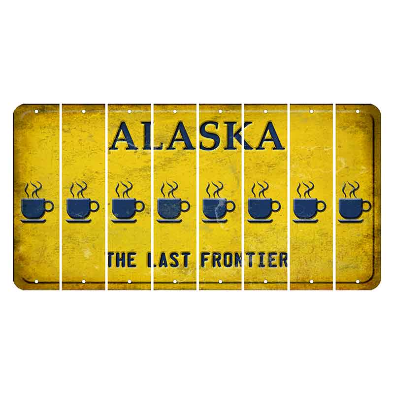 Alaska The Last Frontier Cut License Plate Strips (Set of 8) Coffee Mug