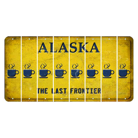 Alaska The Last Frontier Cut License Plate Strips (Set of 8) Coffee Mug