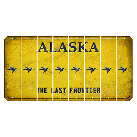 Alaska The Last Frontier Cut License Plate Strips (Set of 8) Hummingbird