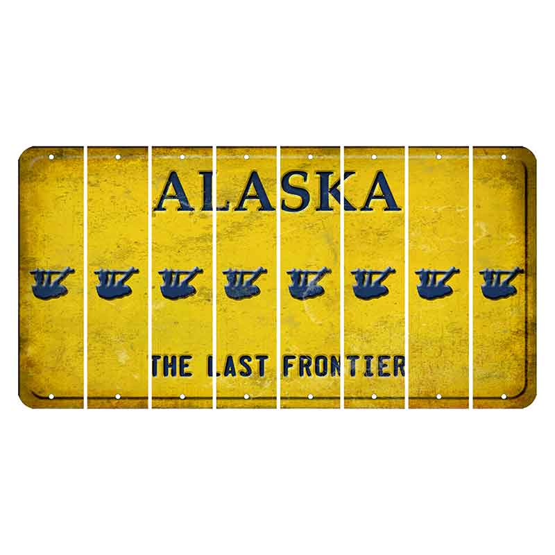 Alaska The Last Frontier Cut License Plate Strips (Set of 8) Sloth