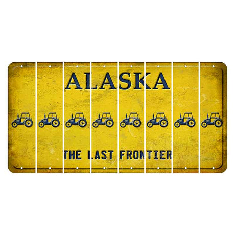Alaska The Last Frontier Cut License Plate Strips (Set of 8) Tractor