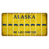 Alaska The Last Frontier Cut License Plate Strips (Set of 8) Pig