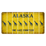 Alaska The Last Frontier Cut License Plate Strips (Set of 8) Giraffe