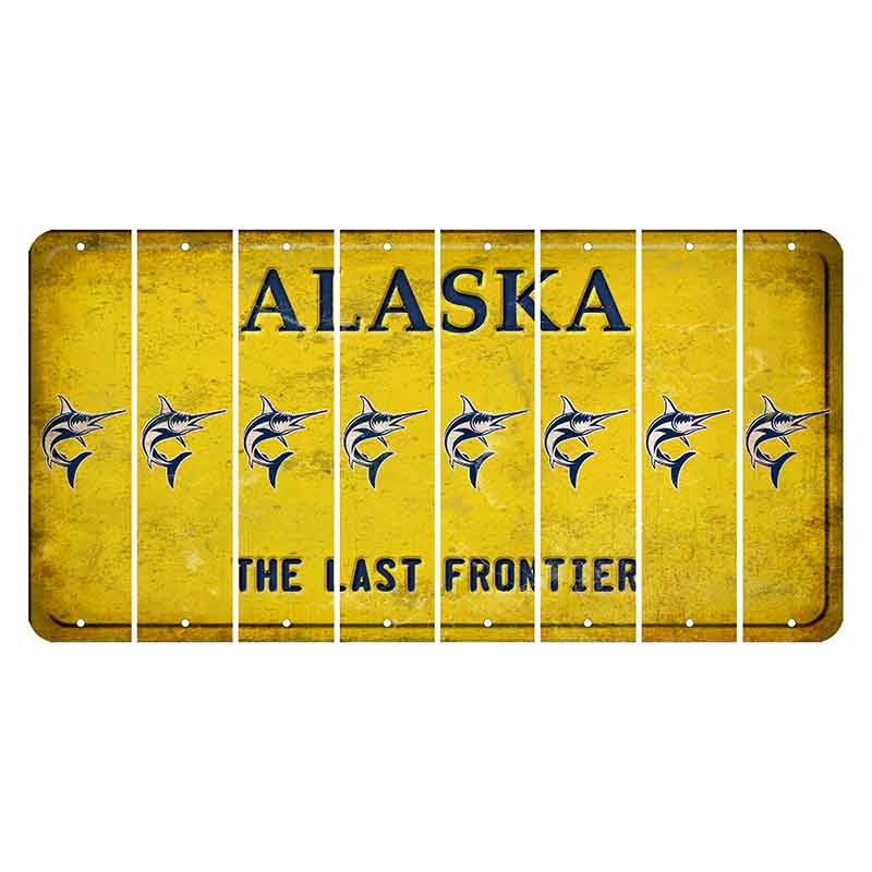 Alaska The Last Frontier Cut License Plate Strips (Set of 8) Swordfish