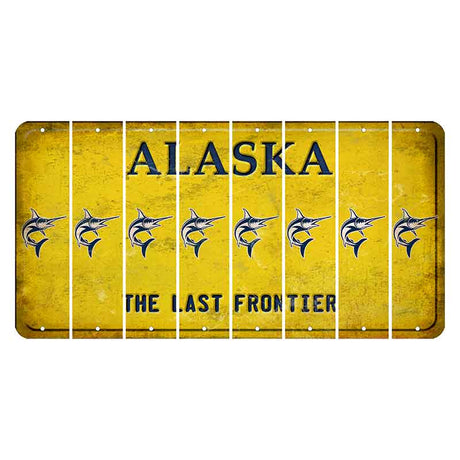 Alaska The Last Frontier Cut License Plate Strips (Set of 8) Swordfish