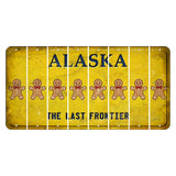 Alaska The Last Frontier Cut License Plate Strips (Set of 8) Gingerbread Man