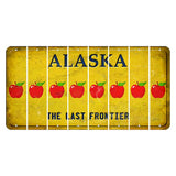Alaska The Last Frontier Cut License Plate Strips (Set of 8) Apple