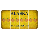 Alaska The Last Frontier Cut License Plate Strips (Set of 8) Peach