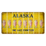 Alaska The Last Frontier Cut License Plate Strips (Set of 8) Milkshake