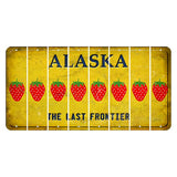 Alaska The Last Frontier Cut License Plate Strips (Set of 8) Strawberry