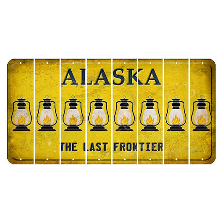 Alaska The Last Frontier Cut License Plate Strips (Set of 8) Lantern
