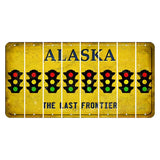 Alaska The Last Frontier Cut License Plate Strips (Set of 8) Traffic Light