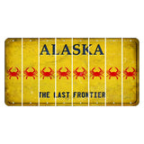 Alaska The Last Frontier Cut License Plate Strips (Set of 8) Crab