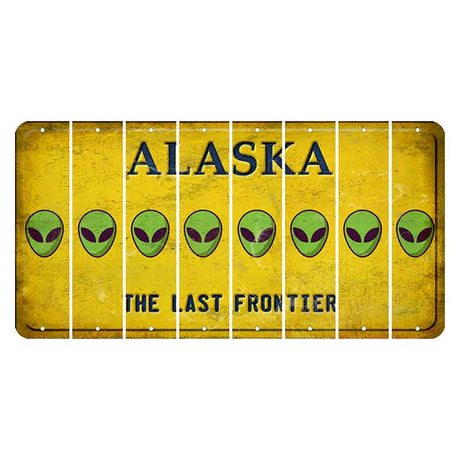 Alaska The Last Frontier Cut License Plate Strips (Set of 8) Alien