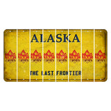 Alaska The Last Frontier Cut License Plate Strips (Set of 8) Campfire