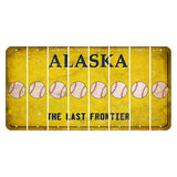 Alaska The Last Frontier Cut License Plate Strips (Set of 8) Baseball