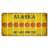 Alaska The Last Frontier Cut License Plate Strips (Set of 8) Basketball