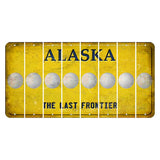 Alaska The Last Frontier Cut License Plate Strips (Set of 8) Golfball