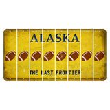 Alaska The Last Frontier Cut License Plate Strips (Set of 8) Football