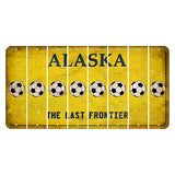 Alaska The Last Frontier Cut License Plate Strips (Set of 8) Soccerball