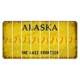 Alaska The Last Frontier Cut License Plate Strips (Set of 8) Softball