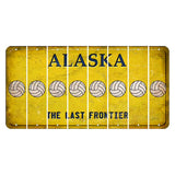 Alaska The Last Frontier Cut License Plate Strips (Set of 8) Volleyball