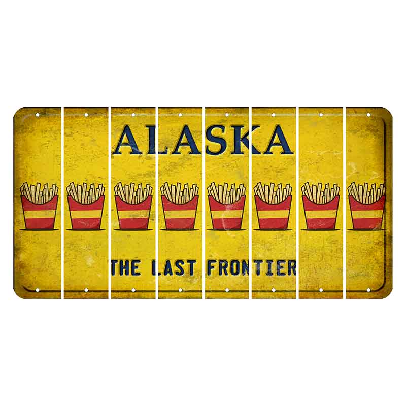 Alaska The Last Frontier Cut License Plate Strips (Set of 8) French Fries