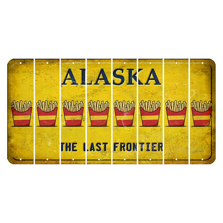 Alaska The Last Frontier Cut License Plate Strips (Set of 8) French Fries