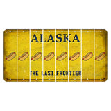 Alaska The Last Frontier Cut License Plate Strips (Set of 8) Hotdog